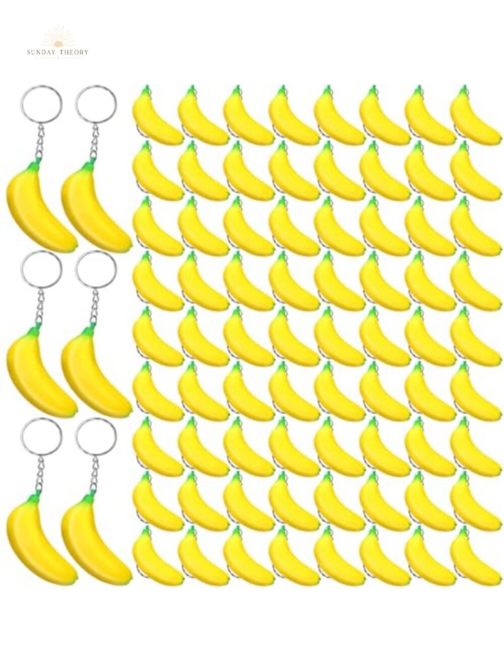 Banana Keychains Stretchy Stress Relief Toys PU Material Fidget